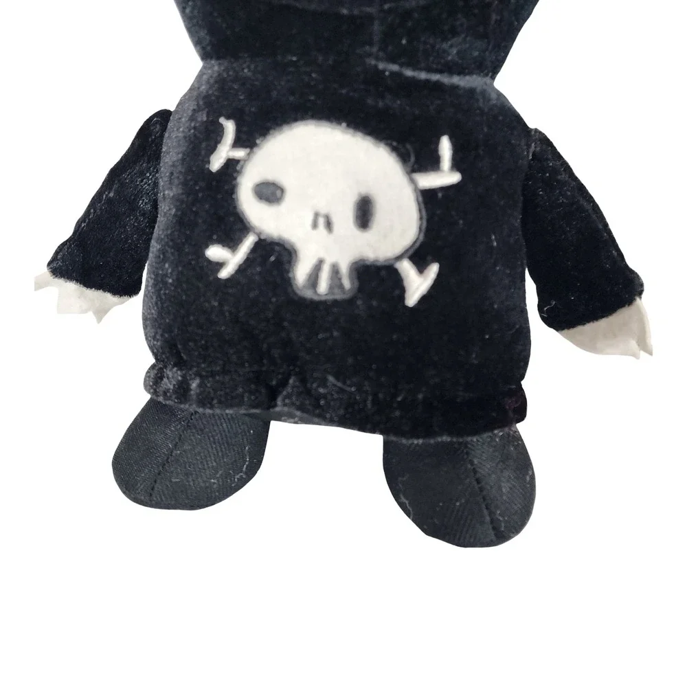 Fiesta Dr. Krinkles Stipple Plush Black White Skull Gothic 11.5